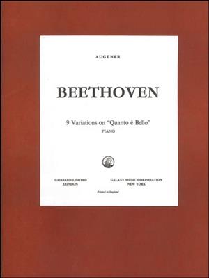 Ludwig van Beethoven: 9 Variations On Quante Più Bello: Solo de Piano