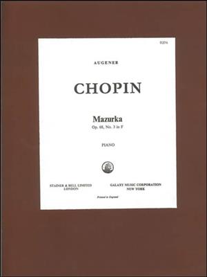 Frédéric Chopin: Mazurka In F, Op. 68, No. 3: Solo de Piano