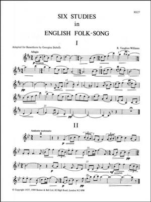 Ralph Vaughan Williams: Six Studies In English Folk Song: Solo pour Clarinette