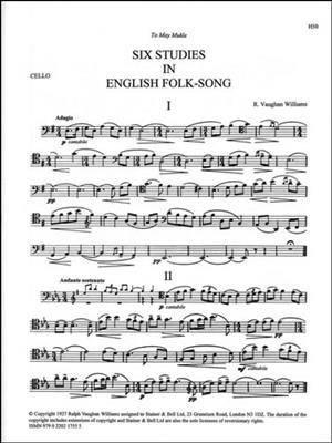 Ralph Vaughan Williams: Six Studies In English Folk Song - Cello: Solo pour Violoncelle