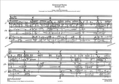 Emmanuel Nunes: Sonata a 3: Cordes (Ensemble)