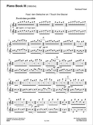 Reinhard Febel: Piano book III: Solo de Piano