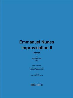 Emmanuel Nunes: Improvisation II: Solo pour Alto