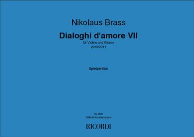 Nikolaus Brass: Dialoghi d'amore VII: Violon et Accomp.