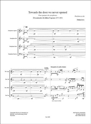 Fabien Lévy: Towards the Door We Never Opened: Saxophones (Ensemble)