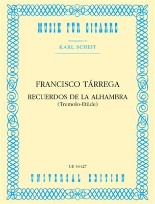 Francisco Tárrega: Recuerdos De La Alhambra: Solo pour Guitare