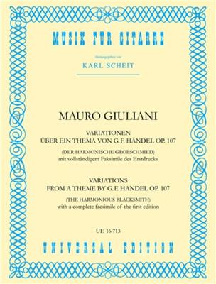 Mauro Giuliani: Variationen On A Händel Theme Opus 107: Solo pour Guitare