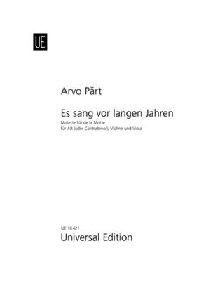Arvo Pärt: Es Sang Vor Langen Jahren: Ensemble de Chambre