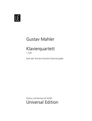 Gustav Mahler: Piano Quartet - 1st Movement a-moll: Quatuor pour Pianos