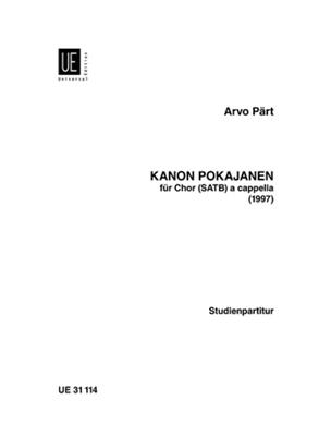 Arvo Pärt: Kanon Pokajanen: Chœur Mixte et Accomp.