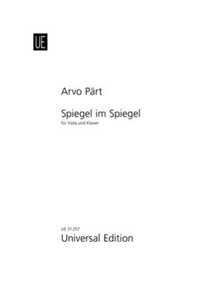 Arvo Pärt: Spiegel Im Spiegel: Alto et Accomp.