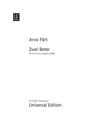 Arvo Pärt: Zwei Beter: Voix Hautes A Cappella
