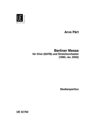 Arvo Pärt: Berliner Messe Studie Partituur: Chœur Mixte et Ensemble