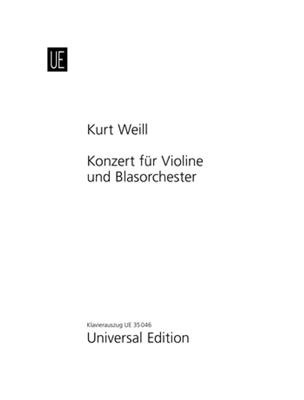 Kurt Weill: Konzert (nach KWE): Orchestre d'Harmonie et Solo
