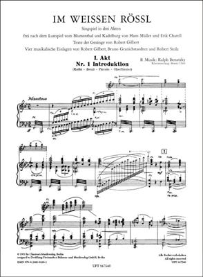 Ralph Benatzky: Im weißen Rössl: Solo de Piano