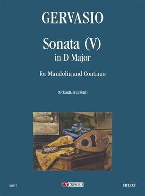 Giovan Battista Gervasio: Sonata V In Re Maggiore: Mandoline