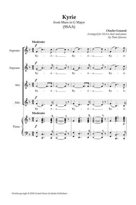 Charles Gounod: Kyrie from Mass No. 2: (Arr. Thais Janssen): Voix Hautes et Piano/Orgue