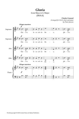 Charles Gounod: Gloria from Mass No. 2: (Arr. Thais Janssen): Voix Hautes et Piano/Orgue