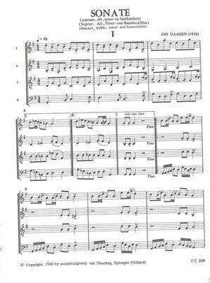 J. Daamen: Sonate Blokfluit Kwartet: Flûte à Bec (Ensemble)