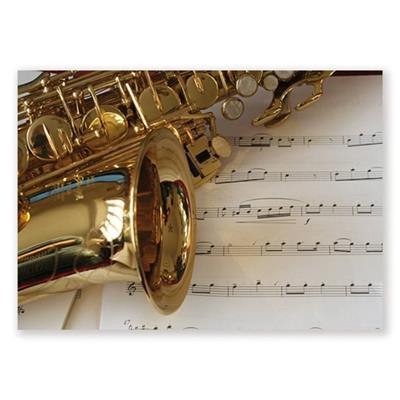 Postcard Saxophone/music (10 pcs)