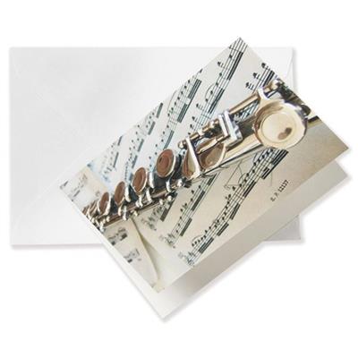 Greeting card Flute/Sheet music A6