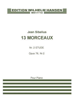 Jean Sibelius: 13 Morceaux Op.76 No.2 Etude Staccato : Solo de Piano