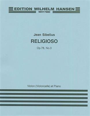 Jean Sibelius: Religioso Op.78 No.3: Trio pour Pianos