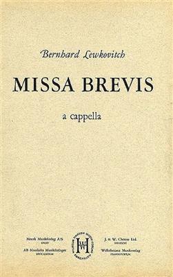 Bernhard Lewkovitch: Missa Brevis: Voix Basses et Accomp.