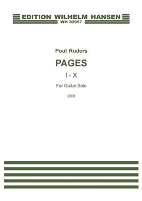 Poul Ruders: Pages I-X: Solo pour Guitare