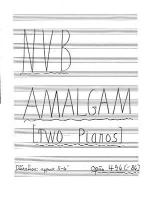 Niels Viggo Bentzon: Amalgam Op. 496 For 2 Pianos: Duo pour Pianos