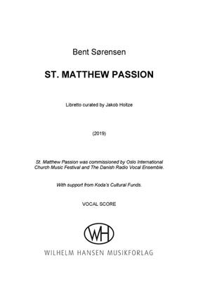 Bent Sørensen: St. Matthew Passion: Solo de Piano