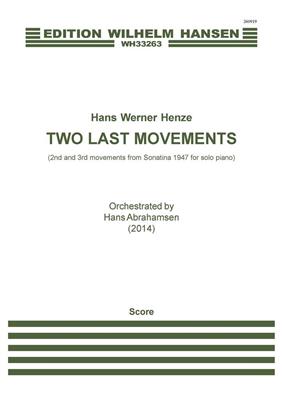 Hans Werner Henze: Two Last Movements: (Arr. Abrahamsen): Orchestre Symphonique
