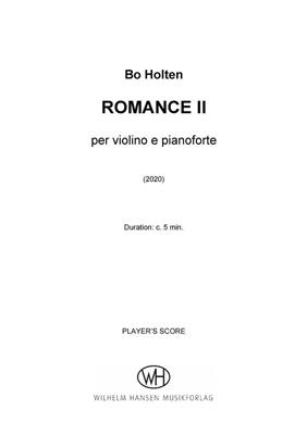 Bo Holten: Romance II: Violon et Accomp.
