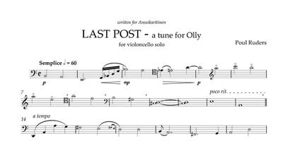 Poul Ruders: Last Post - A Tune For Olly: Solo pour Violoncelle