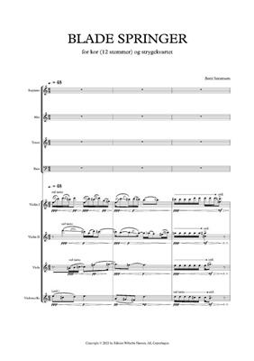Bent Sørensen: Blade Springer (full score): Chœur Mixte et Ensemble