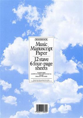 Music Manuscript Book: 12 Stave 24 Pages: Papier à Musique