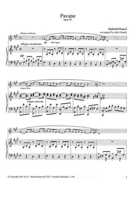 Gabriel Fauré: Pavane: Flûte Traversière et Accomp.