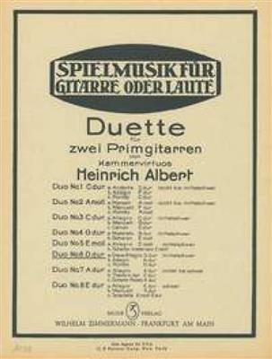Heinrich Albert: Acht Duette: Duo pour Guitares