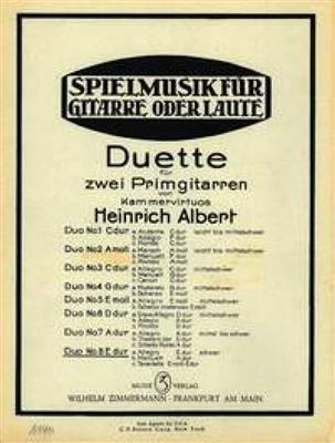Heinrich Albert: Acht Duette: Duo pour Guitares
