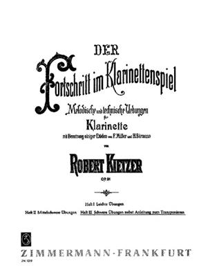 Robert Kietzer: Der Fortschritt im Klarinettenspiel op. 91 Heft 3: Solo pour Clarinette