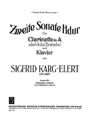 Sigfrid Karg-Elert: 2. Sonate H-Dur op. 139b: Clarinette et Accomp.