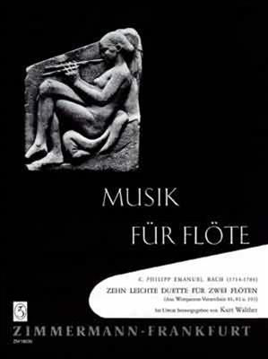 Johann Sebastian Bach: Leichte Duette(10)( Cpe ): Duo pour Flûtes Traversières