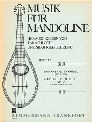 Jan Krtitel Vanhal: Vier leichte Duette op. 56: (Arr. Siegfried Behrend): Mandoline