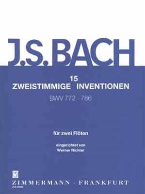 Johann Sebastian Bach: 15 Two-Part Inventions BWV 772-796: Duo pour Flûtes Traversières