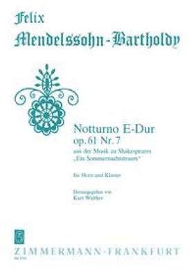 Felix Mendelssohn Bartholdy: Notturno In E Op.61 No.7: Cor Français et Accomp.