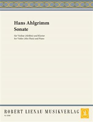 Hans Ahlgrimm: Sonate: Flûte Traversière et Accomp.