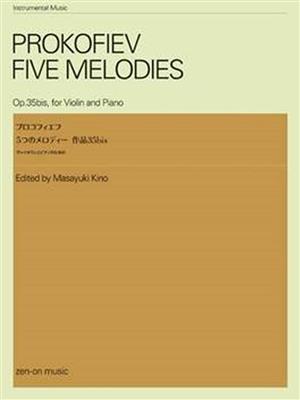 Prokovief: Five Melodies Op. 35bis: Violon et Accomp.