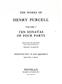 Henry Purcell: Purcell Society Volume 7: Cordes (Ensemble)