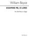 William Boyce: Examine Me O Lord: Chant et Piano