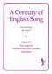 A Century Of English Song - Volume IV: Chant et Piano